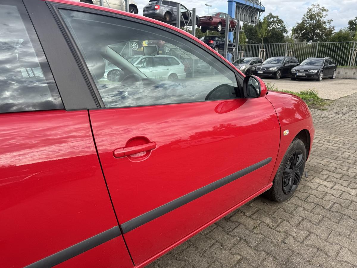 Seat Ibiza 6L original T&uuml;r vorn rechts LS3H Emocion Rot 3-T&uuml;rer Rohbau Bj.2006